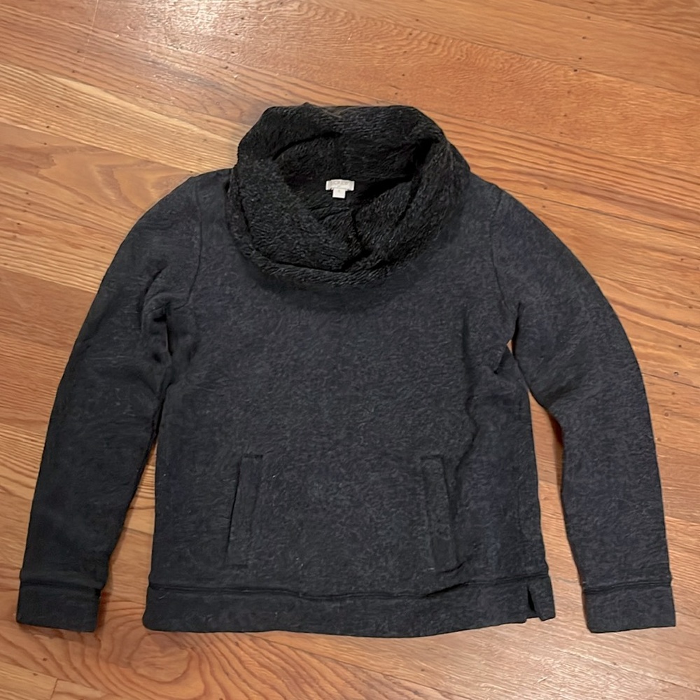 J. Crew wool/cotton blend funnel neck pullover sweater